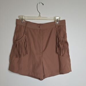 Strut & Bolt Women's Tan Fringe Shorts NWT Size MEDIUM